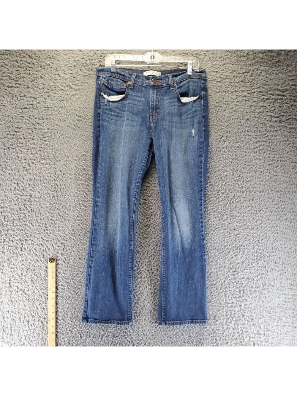 Levis Jeans Womens Size 10 Short/Curvy Blue Straight Leg 505 Stretch Denim *Read
